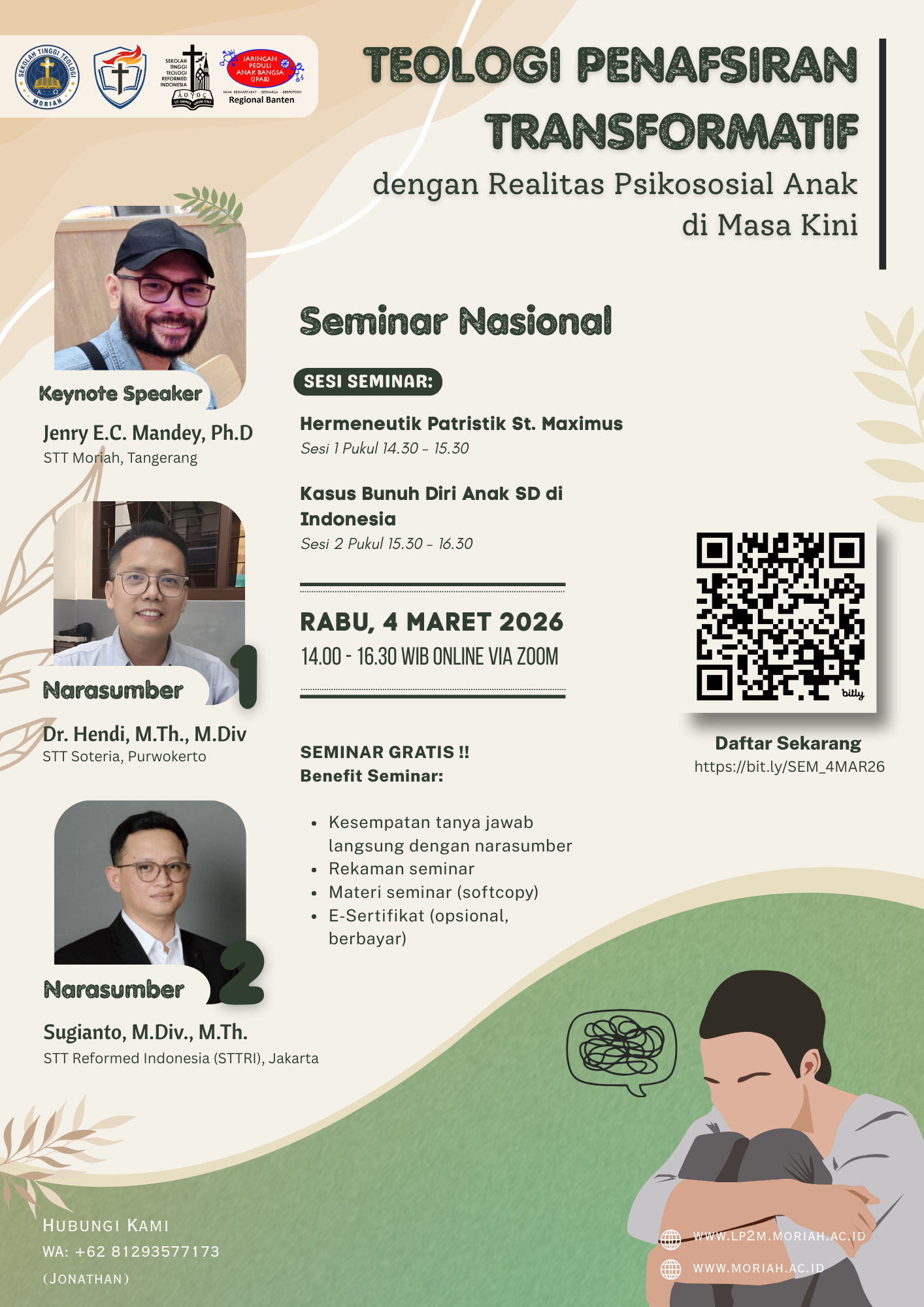 Seminar Nasional “Teologi Penafsiran Transformatif dengan Realitas Psikososial Anak di Masa Kini”